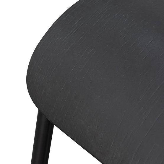 Arturo 45cm Wooden Seat Low Stool - Black BS2943-NH