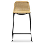 Ex Display - Morton 68cm Rattan Seat Bar Stool - Natural with Black Legs Bar Stool New Home-Core   