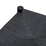 Ex Display - Erika 65cm Black Oak Bar Stool - Black Seat Bar Stool Oakwood-Core