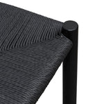 Ex Display - Erika 65cm Black Oak Bar Stool - Black Seat Bar Stool Oakwood-Core