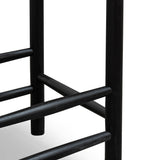 Ex Display - Erika 65cm Black Oak Bar Stool - Black Seat Bar Stool Oakwood-Core