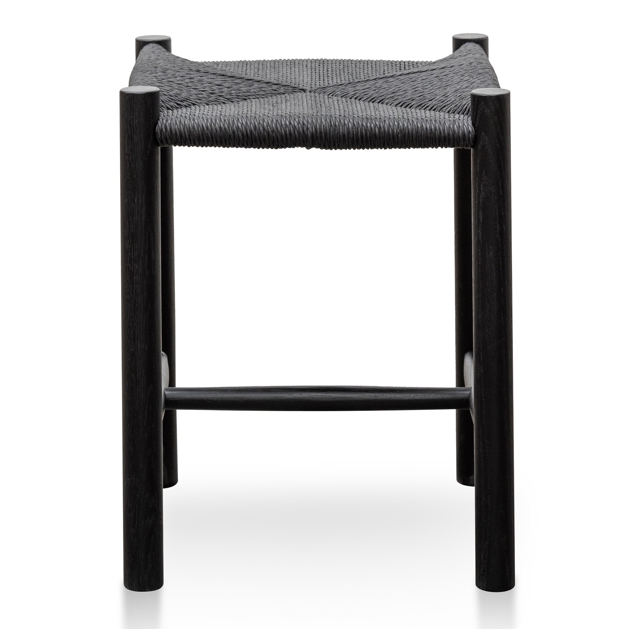 Erika Oak Low Stool - Black Low Stool Oakwood-Core   