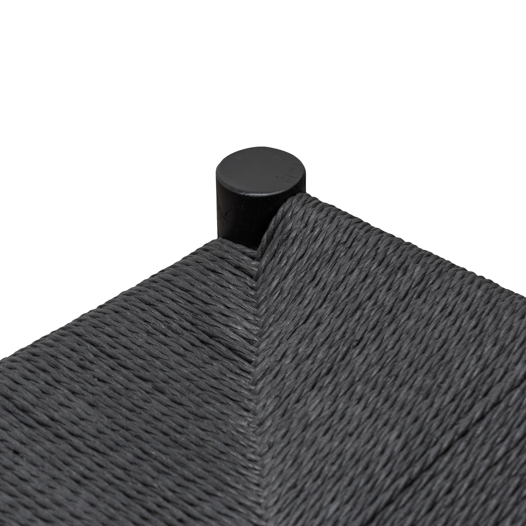 Erika Oak Low Stool - Black Low Stool Oakwood-Core   