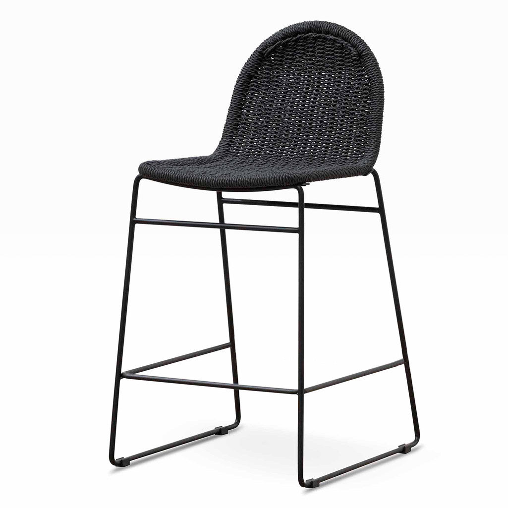 Kelton 65cm Barstool - Full Black Bar Stool New Home-Core   