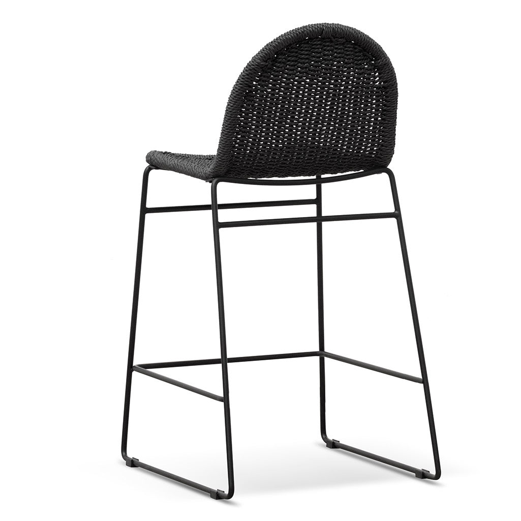 Kelton 65cm Barstool - Full Black Bar Stool New Home-Core   
