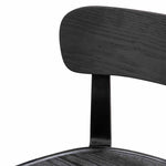Ex Display - Josue 75cm Wooden Bar Stool - Full Black Bar Stool Swady-Core   