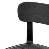 Ex Display - Josue 75cm Wooden Bar Stool - Full Black Bar Stool Swady-Core   