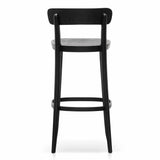 Ex Display - Josue 75cm Wooden Bar Stool - Full Black Bar Stool Swady-Core   