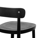 Ex Display - Josue 75cm Wooden Bar Stool - Full Black Bar Stool Swady-Core   