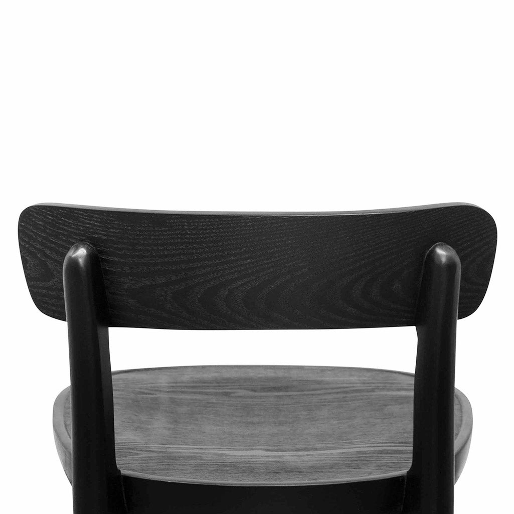 Ex Display - Josue 75cm Wooden Bar Stool - Full Black Bar Stool Swady-Core   