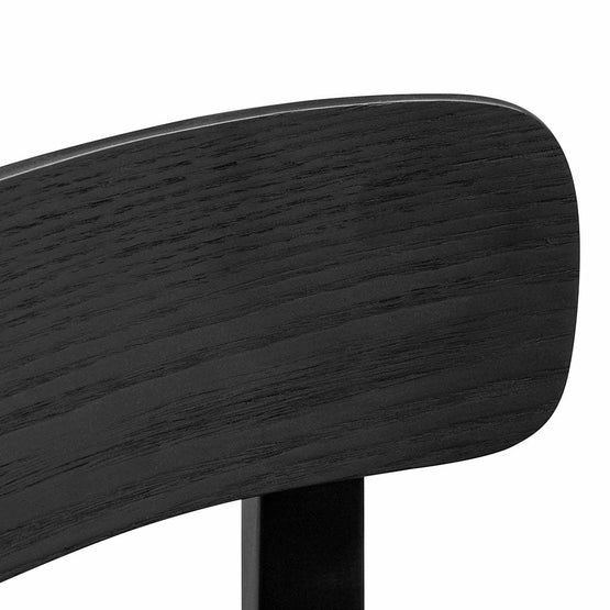 Ex Display - Josue 75cm Wooden Bar Stool - Full Black Bar Stool Swady-Core   