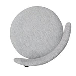 Oneal 65cm Fabric Bar Stool - Silver Grey and Black Legs Bar Stool Swady-Core   