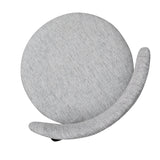 Oneal 65cm Fabric Bar Stool - Silver Grey and Black Legs Bar Stool Swady-Core   