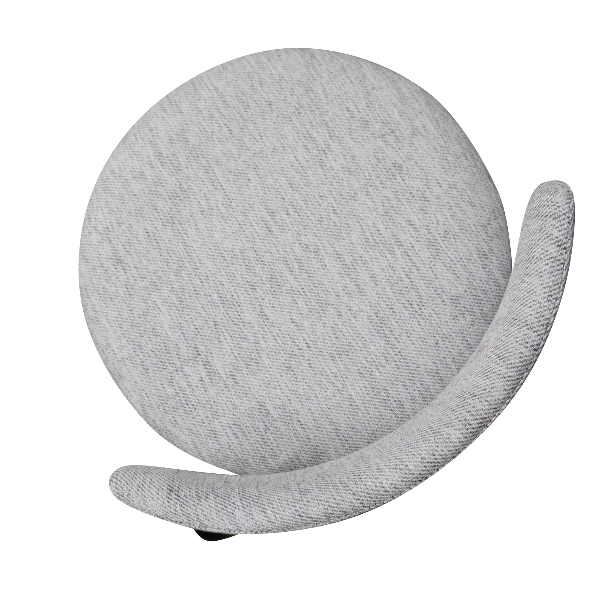 Oneal 65cm Fabric Bar Stool - Silver Grey and Black Legs Bar Stool Swady-Core   