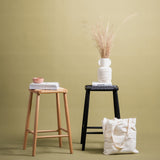 Ex Display - Crawford 65cm Bar Stool - Full Black Bar Stool Oakwood-Core