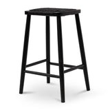 Ex Display - Crawford 65cm Bar Stool - Full Black Bar Stool Oakwood-Core