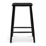 Ex Display - Crawford 65cm Bar Stool - Full Black Bar Stool Oakwood-Core