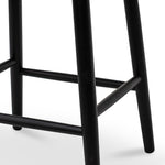 Ex Display - Crawford 65cm Bar Stool - Full Black Bar Stool Oakwood-Core