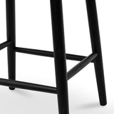 Ex Display - Crawford 65cm Bar Stool - Full Black Bar Stool Oakwood-Core