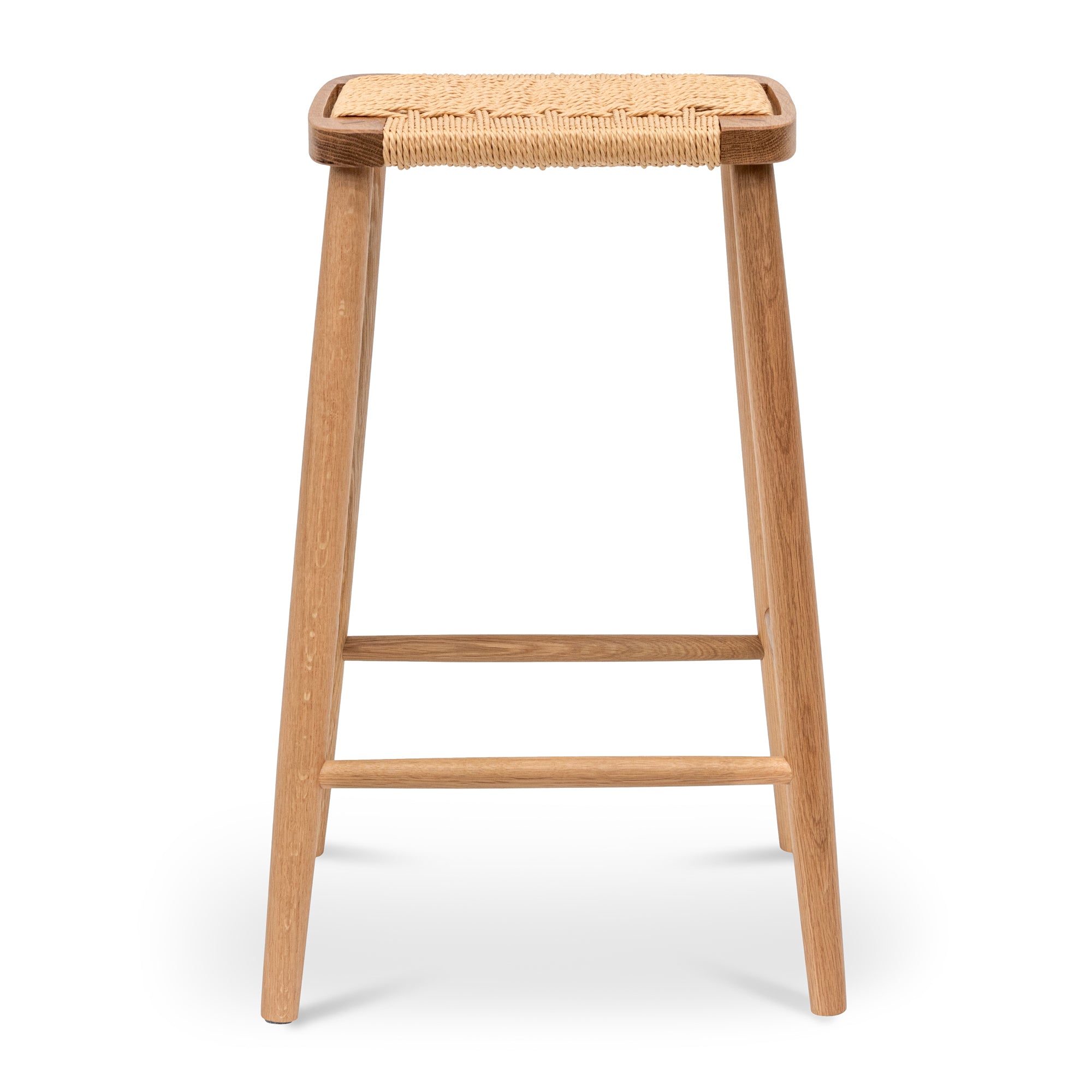 Crawford 65cm Rattan Bar Stool - Natural Bar Stool Oakwood-Core   