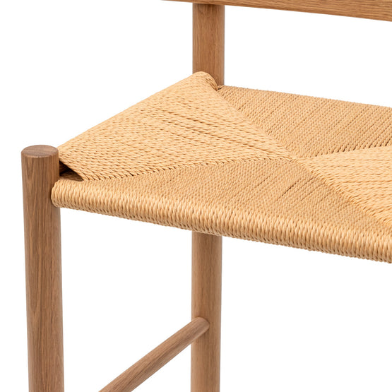 Erika 65cm Bar Stool Natural with Back Rest Interior Secrets
