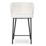 Set of 2 - Flossie 65cm Fabric Bar Stool - Cloud Fur Bar Stool Freehold-Core   