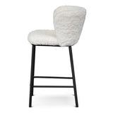 Set of 2 - Flossie 65cm Fabric Bar Stool - Cloud Fur Bar Stool Freehold-Core   
