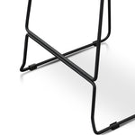 Ex Display - Morton 68cm Rattan Seat Bar Stool - Natural with Black Legs Bar Stool New Home-Core   