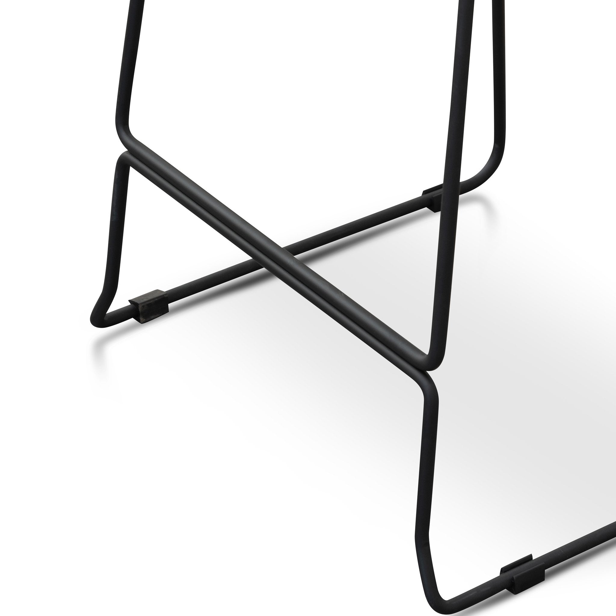 Ex Display - Morton 68cm Rattan Seat Bar Stool - Natural with Black Legs Bar Stool New Home-Core   