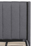 Betsy Fabric Single Sized Bed Frame - Charcoal Grey with Storage BD6358-YO