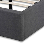 Betsy Fabric Single Sized Bed Frame - Charcoal Grey with Storage BD6358-YO