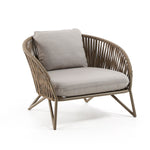 Branzie Fabric Outdoor Armchair - Brown Outdoor Chair The Form-Local   