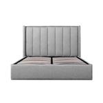 Betsy Fabric Queen Bed Frame - Pearl Grey with Storage Queen Bed YoBed-Core   