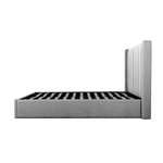 Betsy Fabric Queen Bed Frame - Pearl Grey with Storage Queen Bed YoBed-Core   