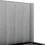 Betsy Fabric Queen Bed Frame - Pearl Grey with Storage Queen Bed YoBed-Core   