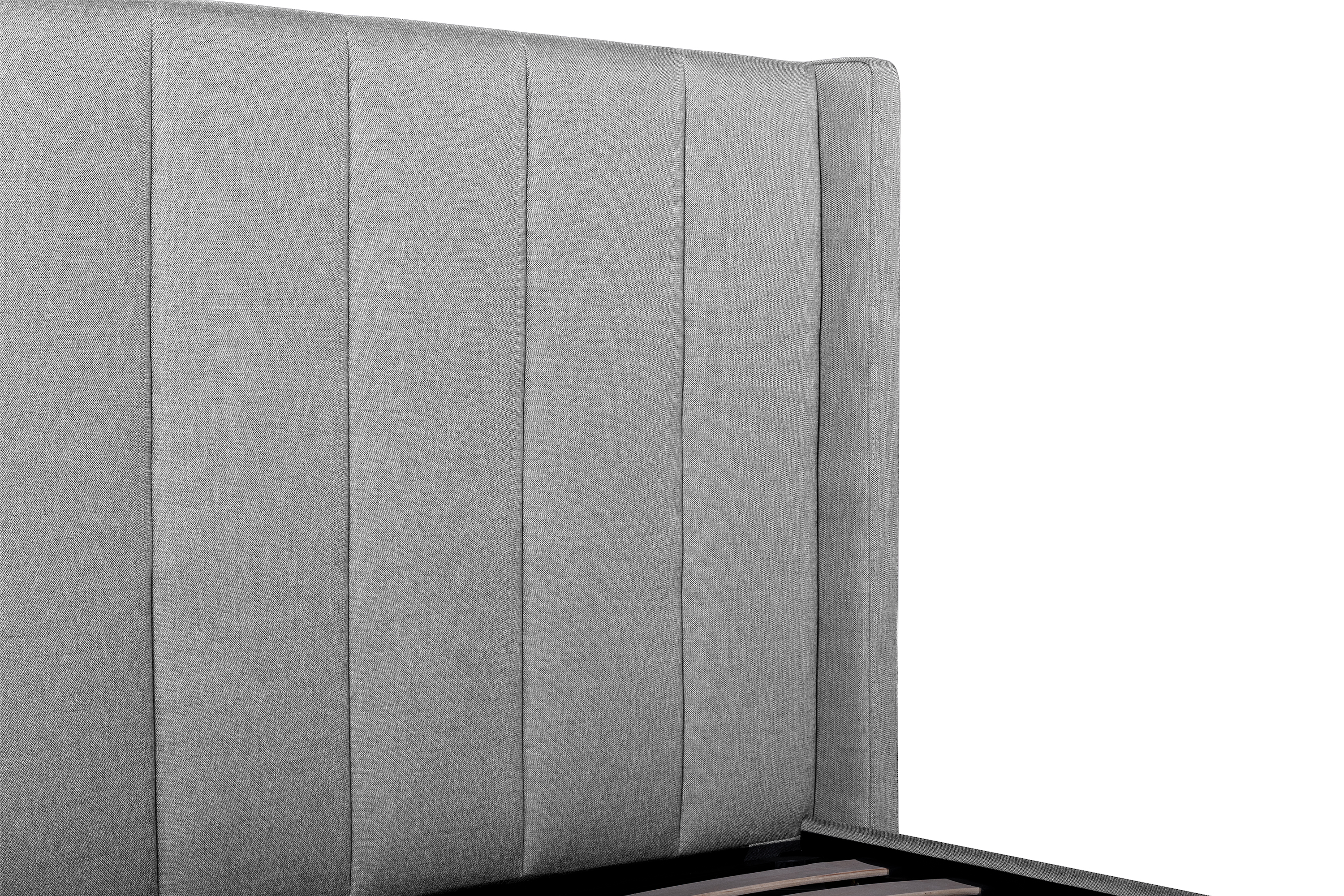 Betsy Fabric Queen Bed Frame - Pearl Grey with Storage Queen Bed YoBed-Core   