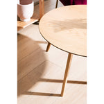 Ex Display - Sanders 90cm Round Wooden Coffee Table - Natural Coffee Table KD-Core   