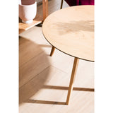 Ex Display - Sanders 90cm Round Wooden Coffee Table - Natural Coffee Table KD-Core   