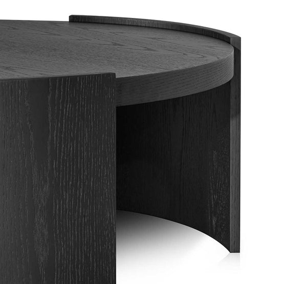 Tamera 100cm Wooden Round Coffee Table - Black Coffee Table Century-Core   