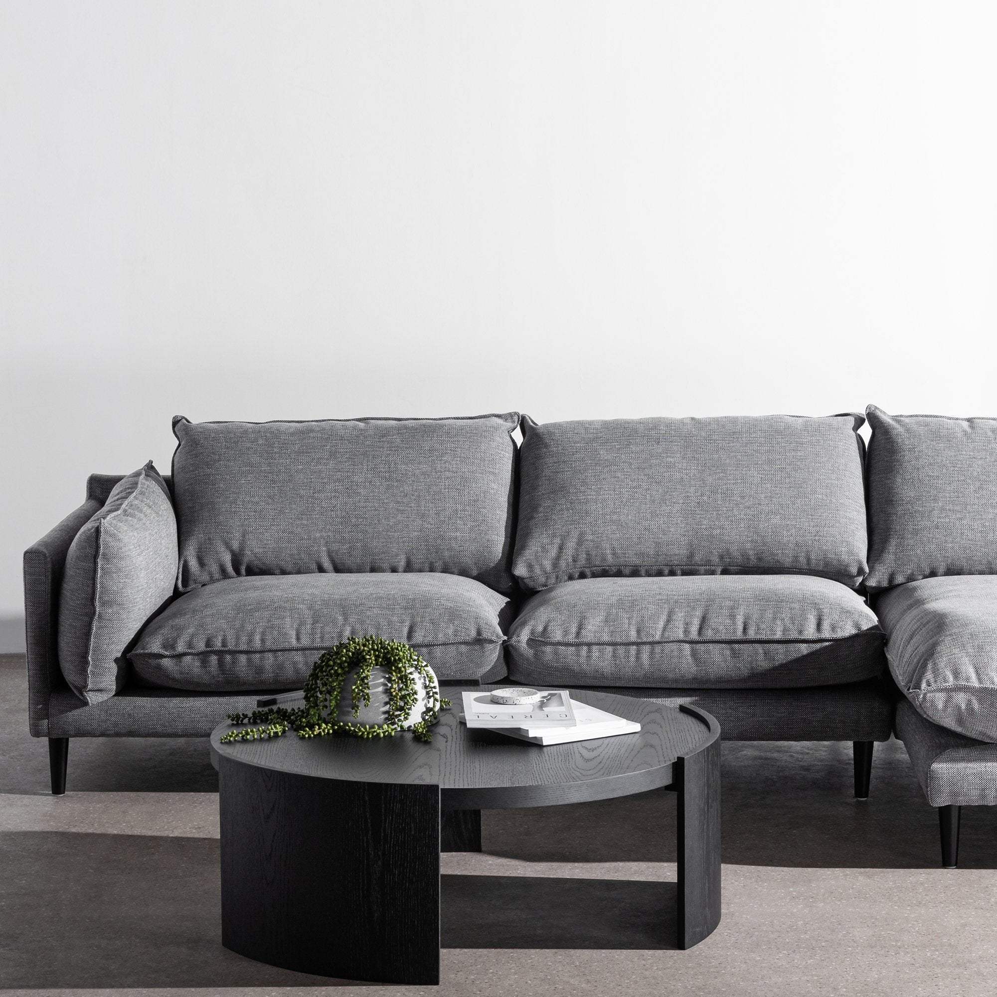 Ex Display - Tamera 100cm Wooden Round Coffee Table - Black Coffee Table Century-Core   