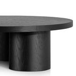 Damian 100cm Wooden Round Coffee Table - Black Coffee Table Century-Core   