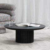 Marty 90cm Wooden Round Coffee Table - Black Coffee Table Century-Core   