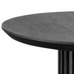 Ex Display - Marty 90cm Wooden Round Coffee Table - Black Coffee Table Century-Core