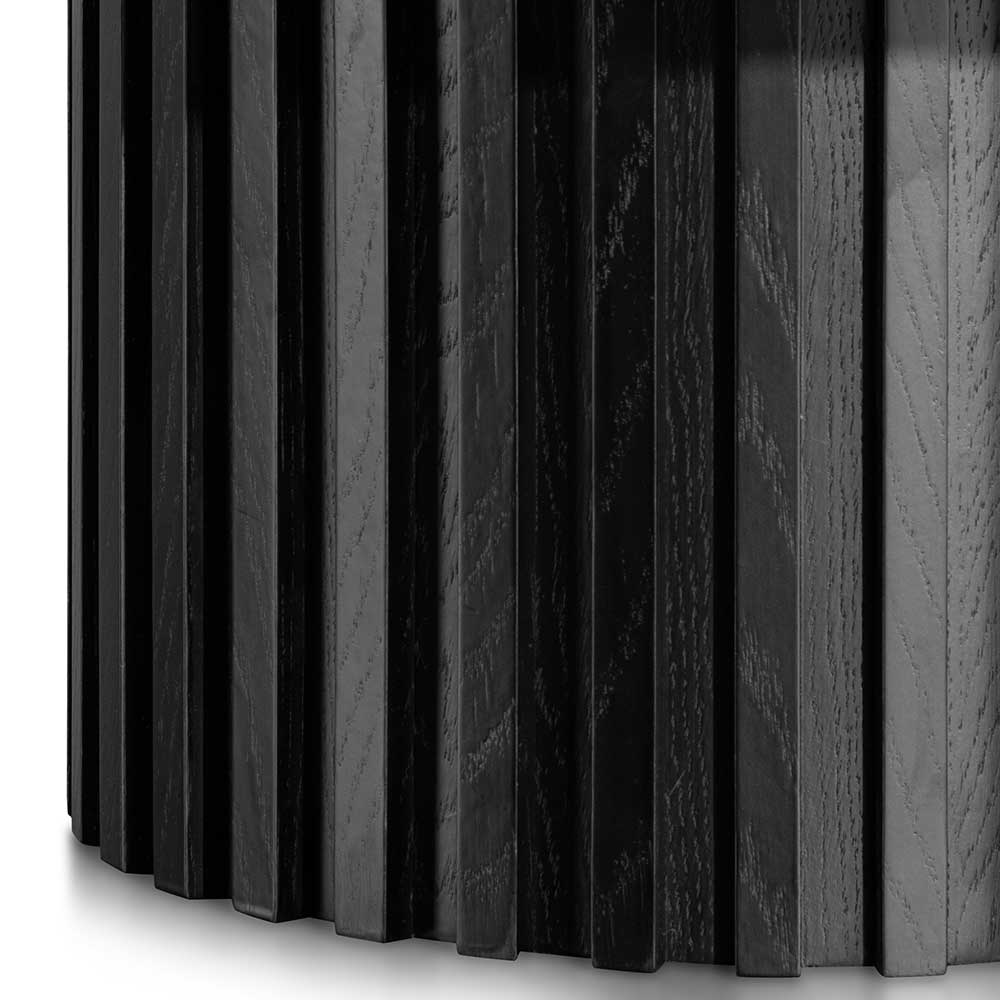 Ex Display - Marty 90cm Wooden Round Coffee Table - Black Coffee Table Century-Core