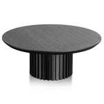 Marty 90cm Wooden Round Coffee Table - Black Coffee Table Century-Core   