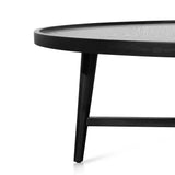 Ex Display - Brenda 1.1m Wooden Round Coffee Table - Black Coffee Table Century-Core