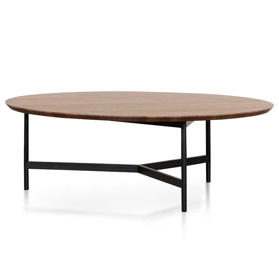 Frazier 100cm Wooden Round Coffee Table - Walnut Coffee Table Century-Core   