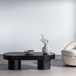 Quintin 1.4m Wooden Coffee Table - Black | Interior Secrets