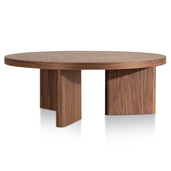 Tamika 100cm Wooden Round Coffee Table - Walnut Coffee Table Century-Core   