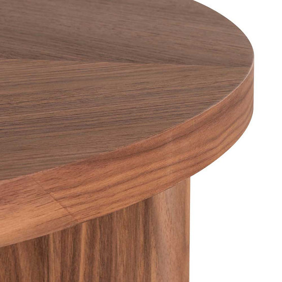Tamika 100cm Wooden Round Coffee Table - Walnut Coffee Table Century-Core   